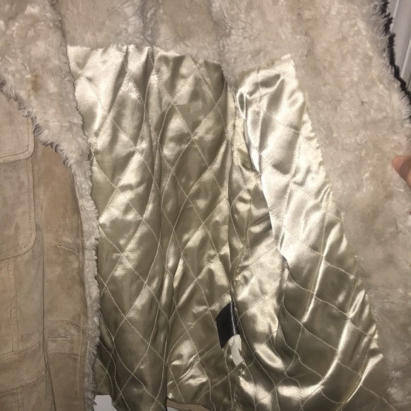 Wilsons Leather tan suede coat women XL brown cream - Picture 7 of 17